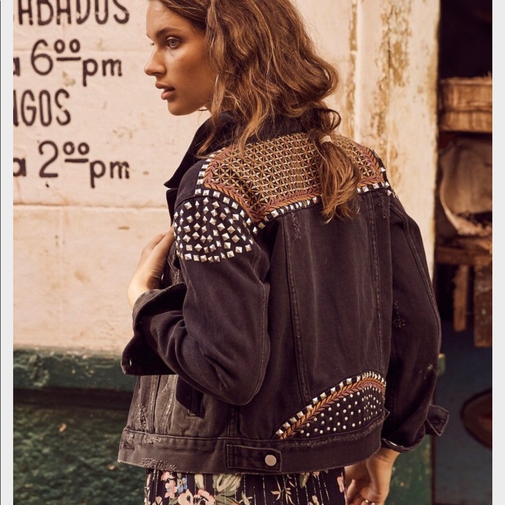 Stargazer black denim jacket by Auguste the Label